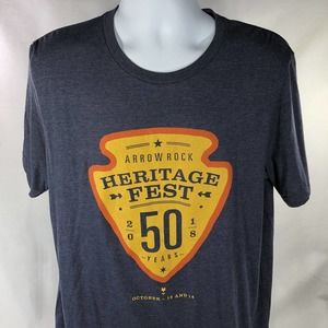 ARROW ROCK HERITAGE FEST 2018 50 YEARS SHIRT ADULT XL SHORT SLEEVE LOGO TEE